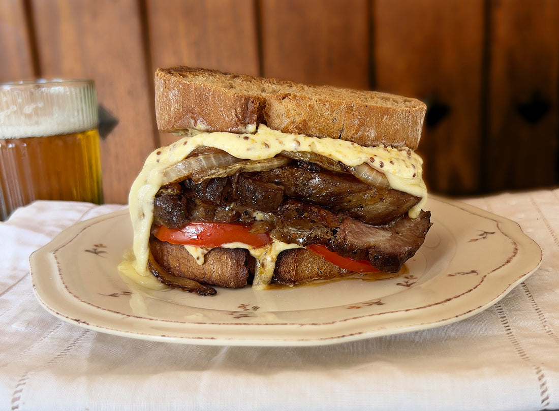 Roasted Ibérico Pork Collar "Coppa" Sandwiches with Garlicky Mayo