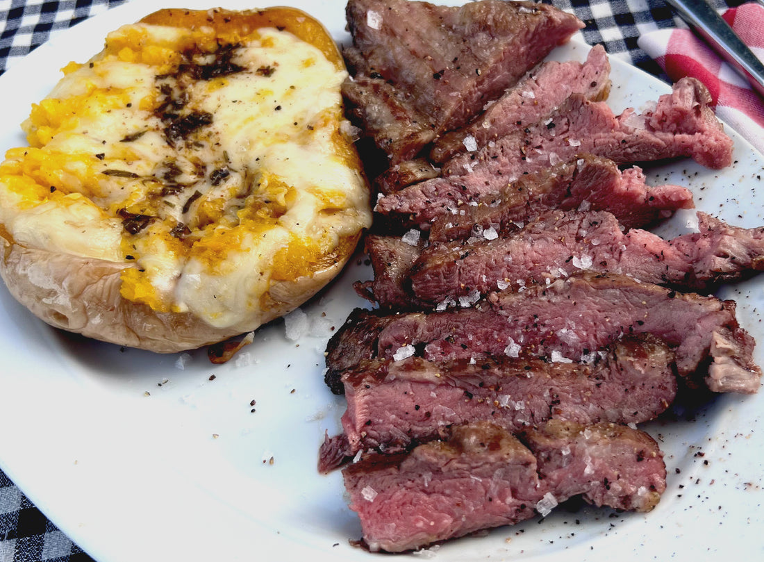 Ibérico Pluma Steak with Grilled Butternut Squash Fondue