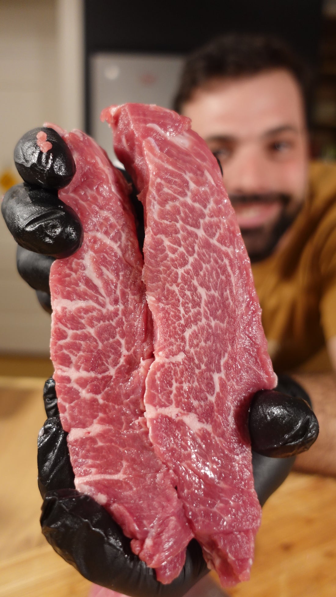 Basted Iberico Denver “Presa” Steak with Creamy Pepper Bourbon Sauce