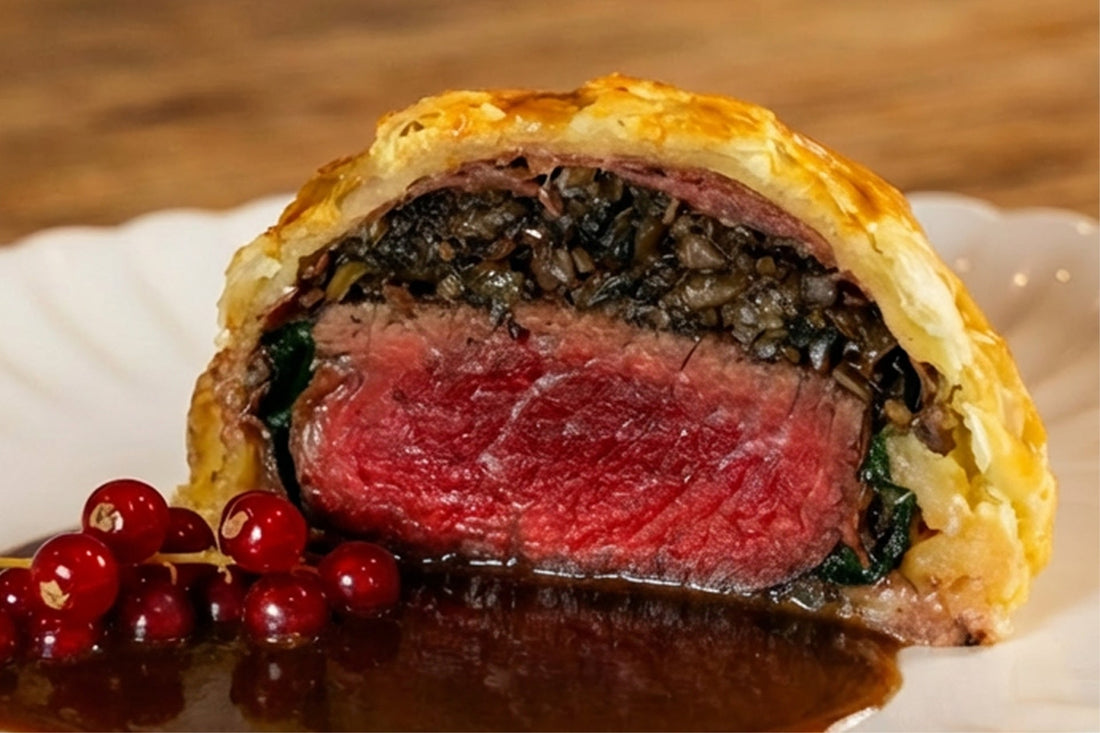 Wagyu Tenderloin Wellington with Berry-Citrus Sauce