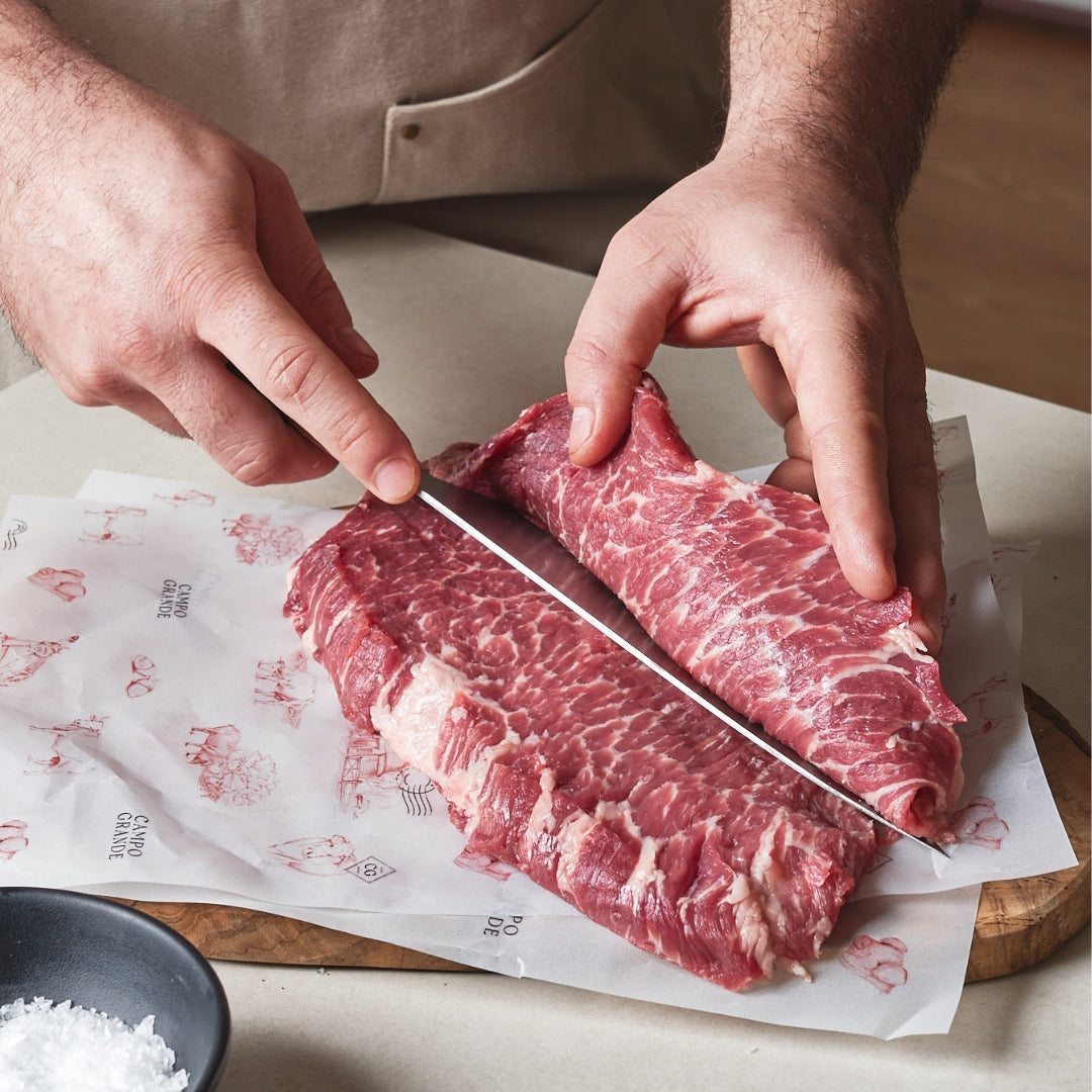 Ibérico Denver “Presa” Steak with Mushrooms and Brandy