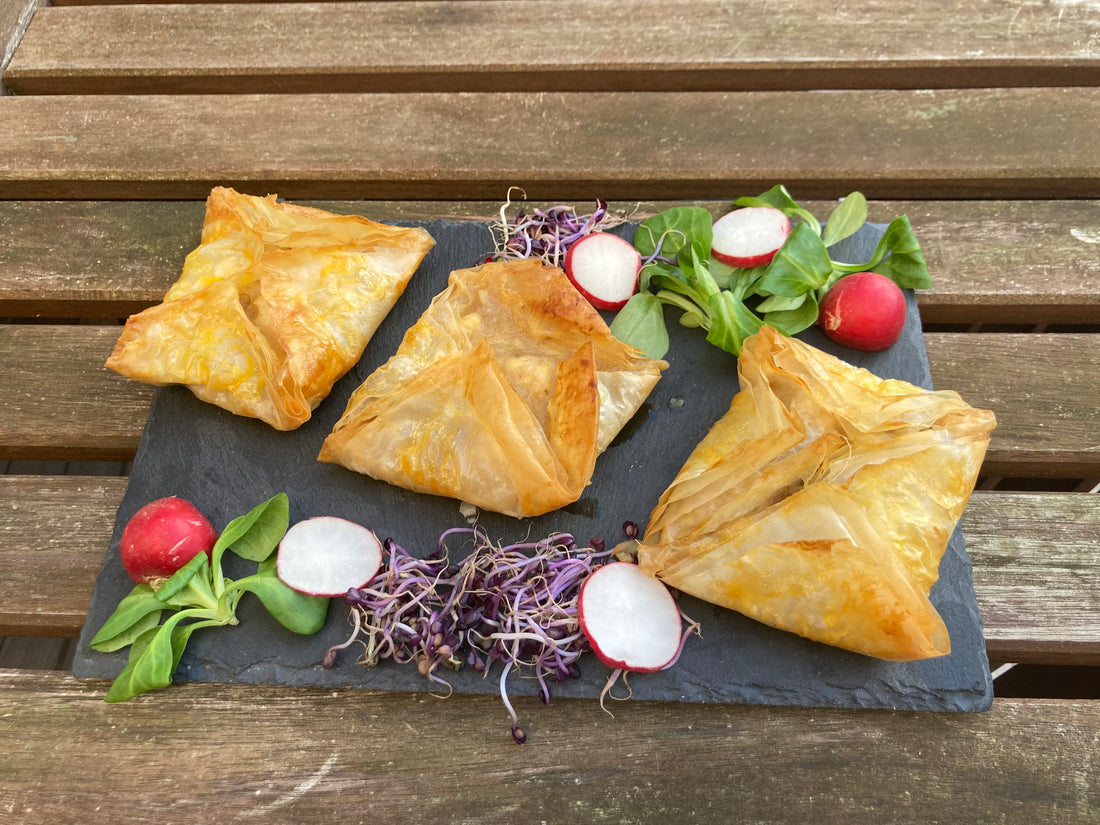 Monkfish Wontons with Bechamel Sauce