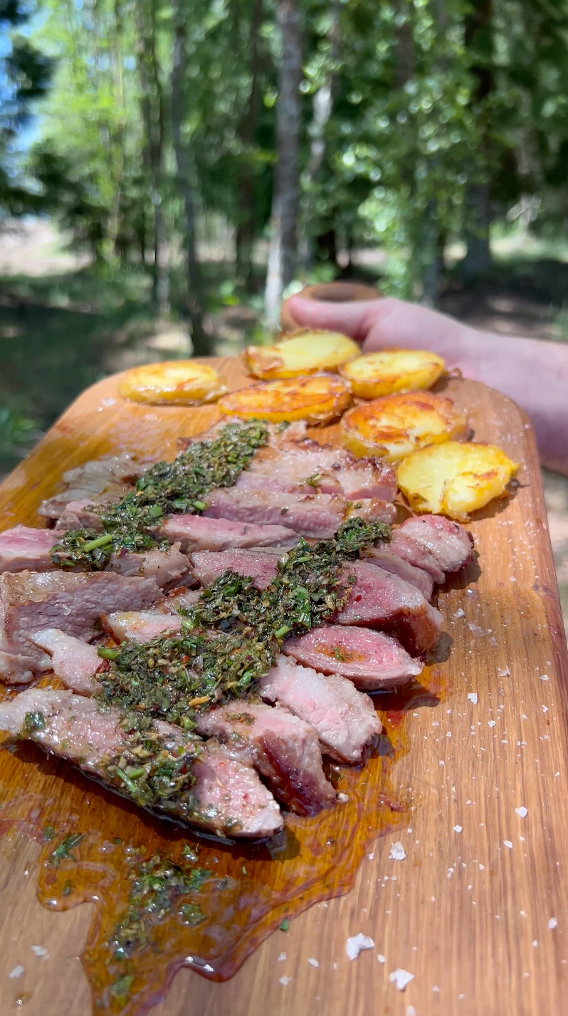 Ibérico Secreto Steak with Chimichurri and Crispy Potatoes