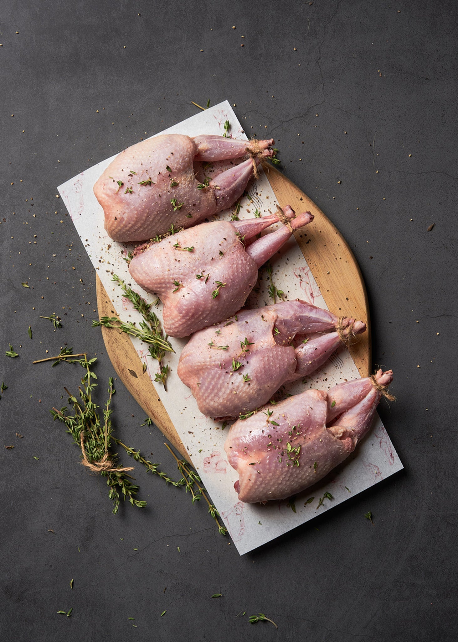 Spatchcocked Quail