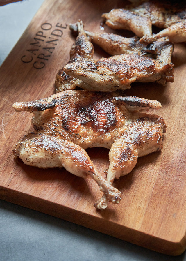 Spatchcocked Quail