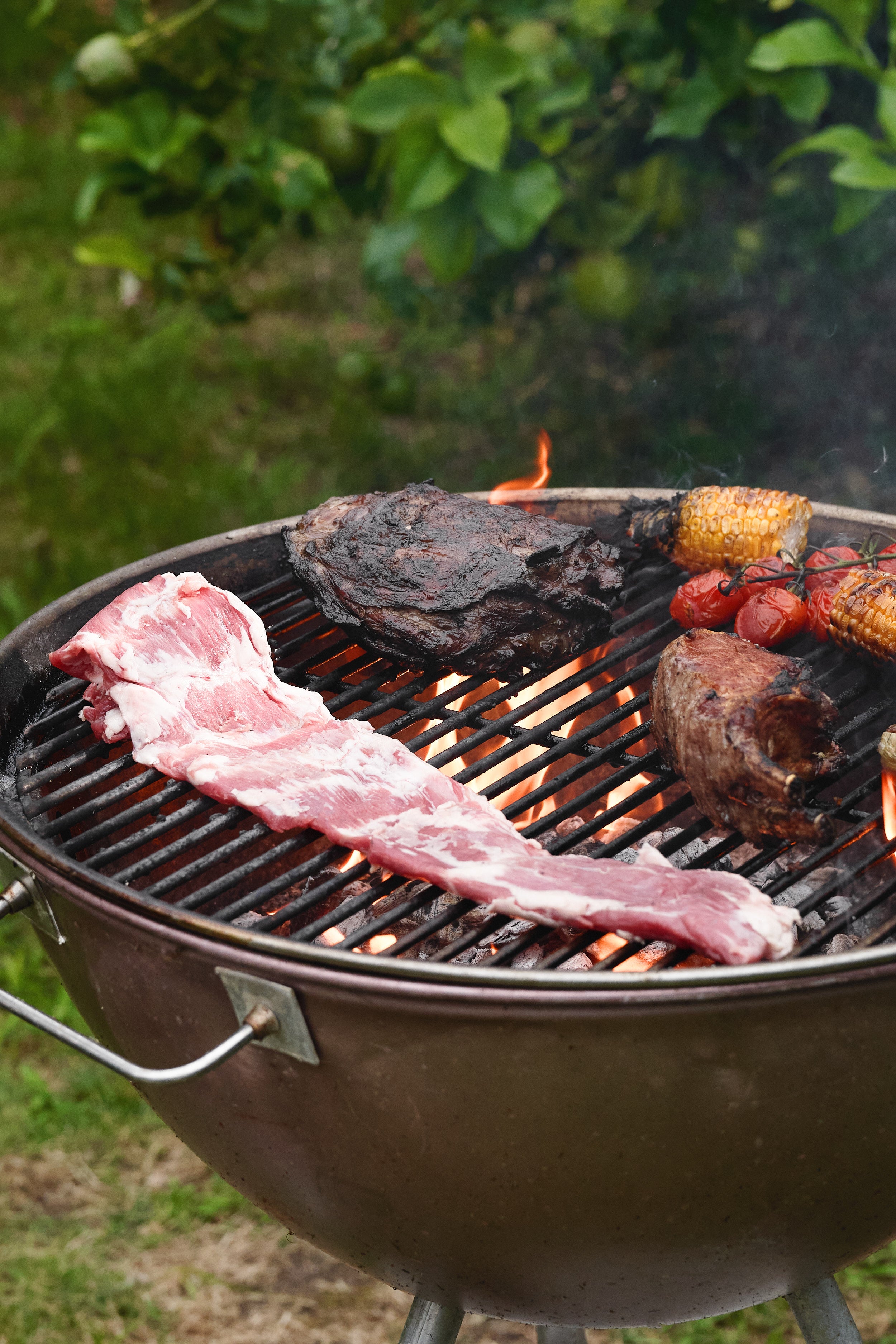 Flank steak on sale on charcoal grill