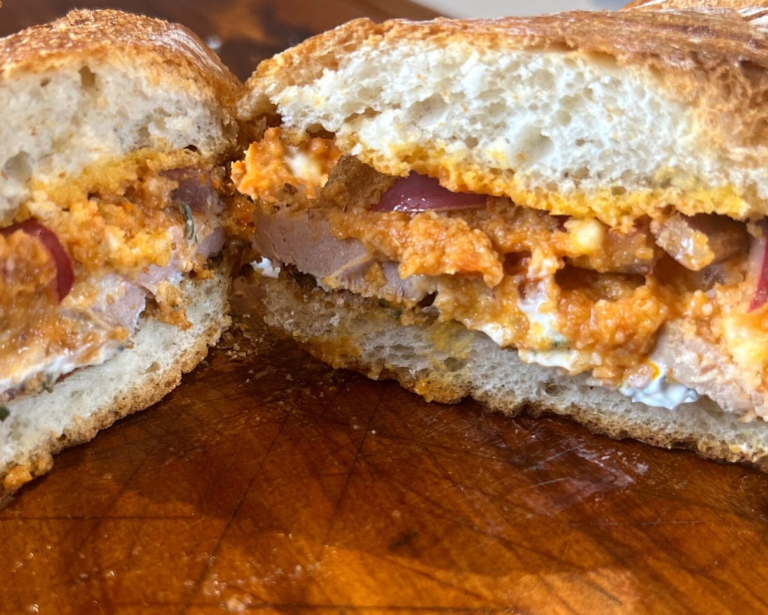 4-Rib Rack Romesco Sandwiches