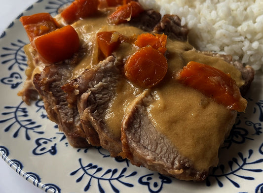 Pressure Cooker Ibérico Loin Roast with beer sauce