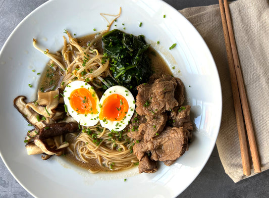 Ibérico Pork Collar "Coppa" & Shiitake Ramen