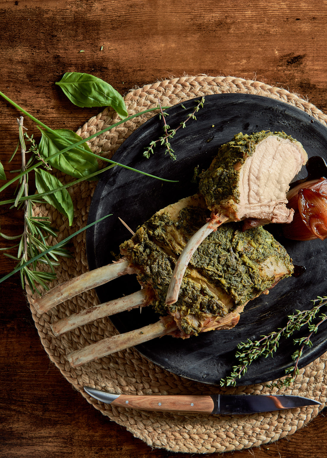 Ibérico Rib Rack with Fine Herbs Crust – Campo Grande