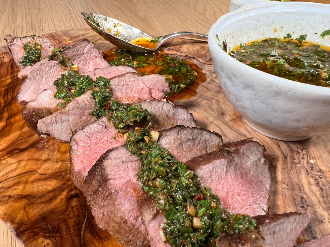 Buttery Presa with Chimichurri Sauce Recipe