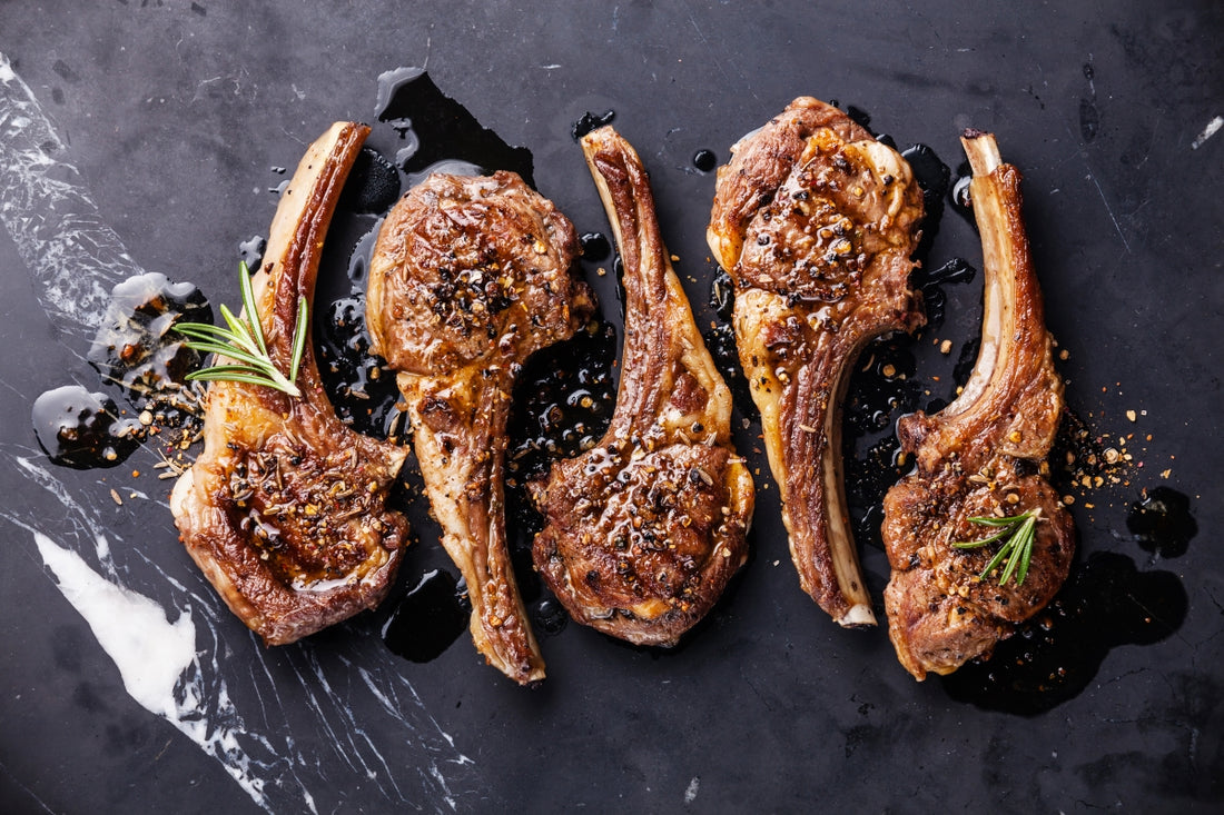 Lamb ribs with rosemary and honey sauce