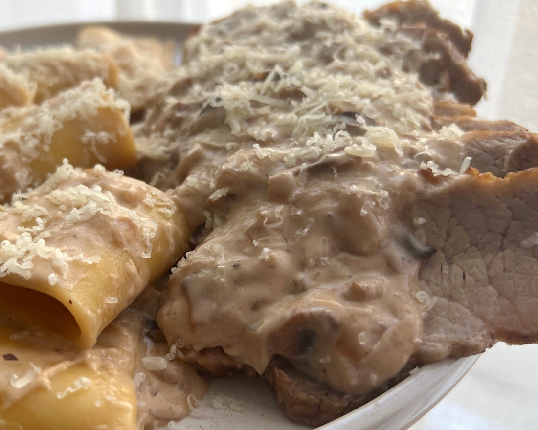 Loin Roast Mushroom Pasta