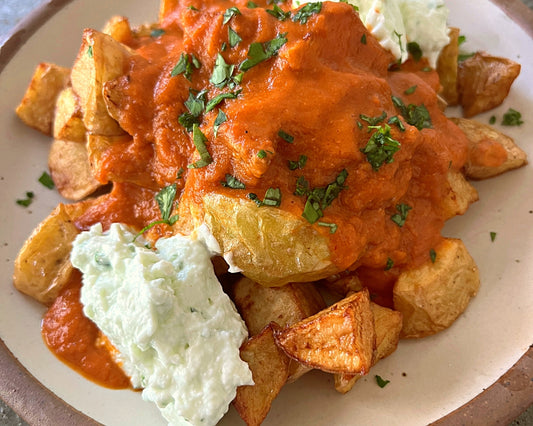 Patatas Bravas with Chorizo