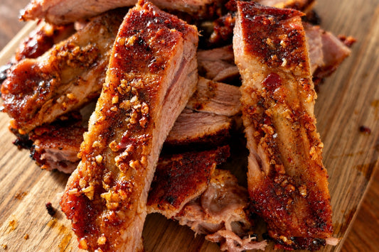 Sticky Spicy Smoked St. Louis Ribs