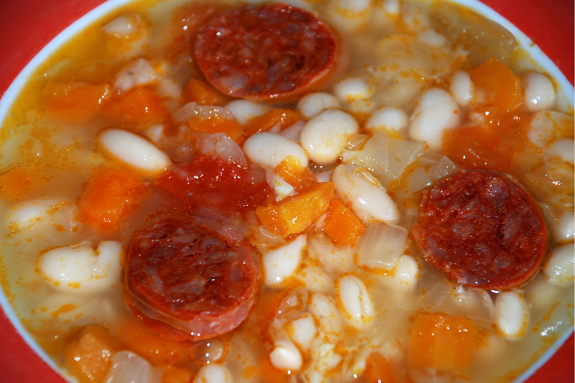 White beans with chorizo