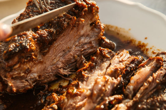 Red Wine Braised Ibérico Pork Coppa with Mashed Potatoes