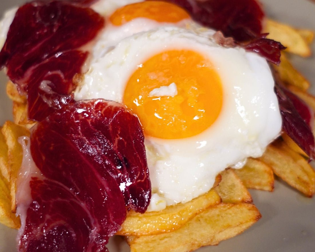 Huevos Rotos with Iberico Sliced Paleta