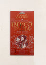 Red packaging for Campo Grande Iberico Paleta vintage acorn-fed Iberian pork shoulder ham, 2 oz, with gold text and product i