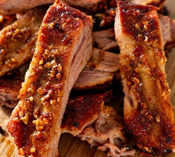 Sticky Spicy Smoked St. Louis Ribs